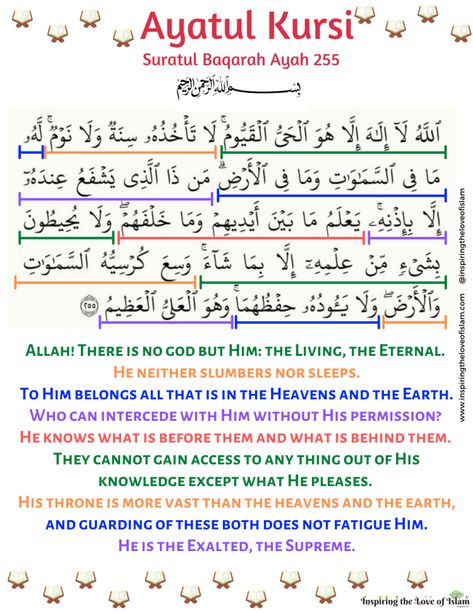 Ayatul Kursi Ayatul Kursi English Translation, Ayat Ul Kursi, List Of Goals, Islamic Things, Alphabet Arabe, Al Qur'an Aesthetic, Allah Names, Mecca Wallpaper, Ayatul Kursi