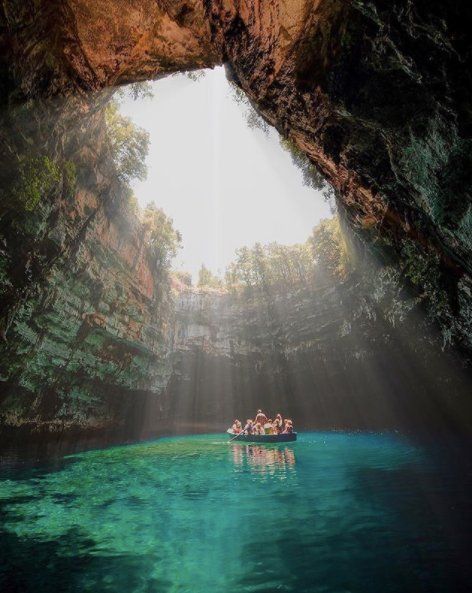 Melissani Cave, Greece Culture, Greece Pictures, Greece Beach, Greece Holiday, Visiting Greece, Greece Travel, Slovenia, Vacation Spots