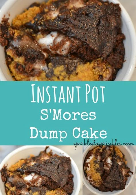 This is the gooiest delicious Instant Pot S'Mores Dump Cake that could not be easier to make in your instant pot. Pressure Cooker Desserts, Instant Pot Dessert, Instant Pot Desserts, Pot Cakes, Instant Pot Meals, Dessert Chocolate, Recipes Instant Pot, Home Decor Diy Crafts, Instant Pot Dinner