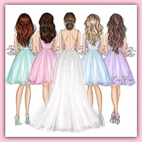 Silhouette Fashion Illustration, Bride To Be Party, Silhouette Fashion, Green Wedding Decorations, Bride Clipart, Bride And Groom Silhouette, Fashion Illustration Watercolor, Wedding Painting, Illustration Watercolor