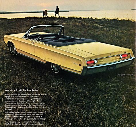 Chrysler Newport, Chrysler Imperial, Car Brochure, Sales Brochure, Yellow Car, Car Advertising, Manual Car, Grand Caravan, Chrysler 300