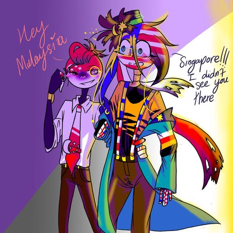 Countryhumans Singapore, Animal Comics, Funny Animal Comics, Country Art, Funny Animal, Art Stuff, Too Late, New Friends, Anime Guys