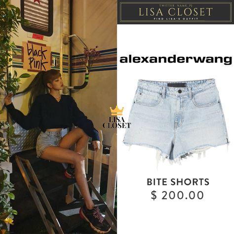 Lisa Shorts Outfit, Lisa Outfit, Blackpink Outfits, Outfit Shorts, Cozy Design, Shorts Outfit, Lalisa Manobal, Kpop Fashion Outfits, Blackpink Rose