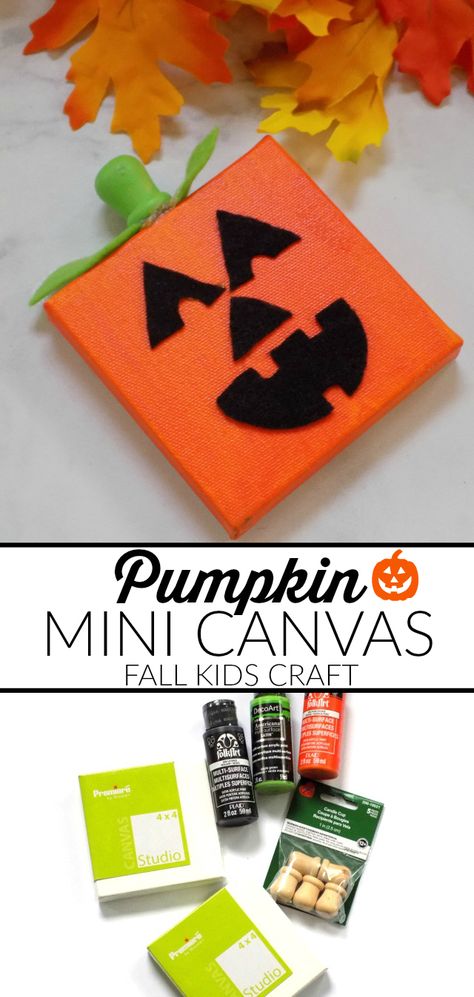 Cheap Fall Crafts For Kids, Nyc Mom, Diy Kids Crafts, Pretty Little Fawn, Paintings Diy, Halloween Canvas Paintings, Fall Crafts For Toddlers, Fall Family Fun, Pumpkin Canvas