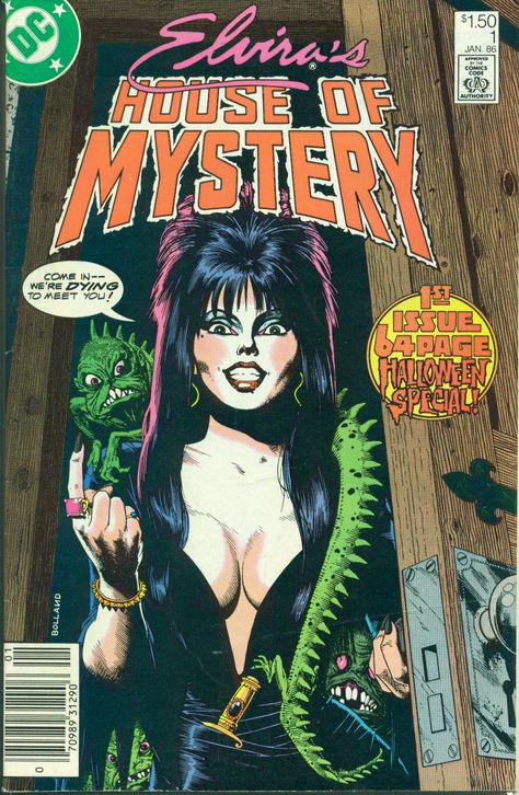 Elvira, Mistress of the Dark Dc Horror Comics, 80s Comic Art, Elvira Movies, House Of Mystery, Arte Pulp, Rare Comic Books, Cassandra Peterson, Horror Vintage, Elvira Mistress Of The Dark