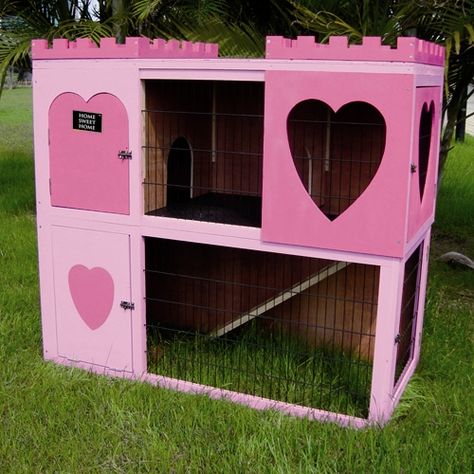 Sydney's favorite bunny hutch/yard Rat Cage Diy, Bunny Hutches, Rabbit Things, Bunny Homes, Colorful Exterior, Hutch Ideas, Guinea Pig Hutch, Unique Rabbit, Bunny Hutch