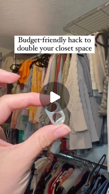 Homeaglow on Instagram: "This hack will save you space and money when creating more room for clothes in your closet. All you need are left over soda tabs!  #closetorganization #closetgoals #storageideas #storagesolutions #cleaninghacks #cleaningmotivation #cleaningup #organization #organizationideas" Cloth Organization Ideas, Cloth Organization Ideas Small Space, Ways To Organize Clothes, Cloth Organization, Room For Clothes, Clothes Organization Small Space, Space Saving Hacks, Soda Tabs, Cleaning Motivation