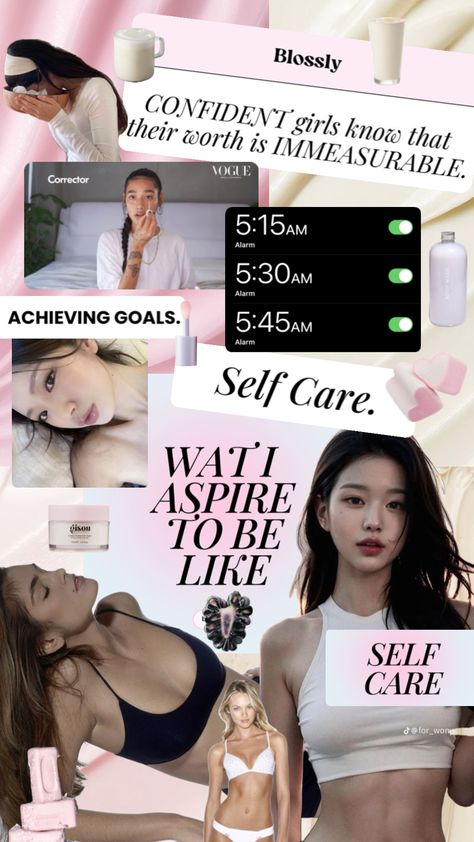 Skincare Goals, Selfcare Skincare, Manifesting Vision Board, Dream Vision Board, Baby Pink Aesthetic, Get My Life Together, Vision Board Inspiration, Beauty Goals, Healthy Lifestyle Motivation