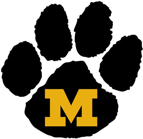 missouri tigers | Missouri Tigers Alternate Logo (1986) - A black tiger paw with a ... Missouri Tigers Logo, Tiger Paw Print, Musical Instruments Drawing, Paw Logo, Mizzou Tigers, Tiger Paw, Pumpkin Carving Templates, Missouri Tigers, Felt Patterns