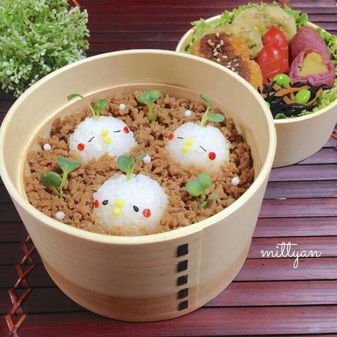 Chicks Cute, Bento Box Lunch For Kids, Cute Chicks, Bento Kids, Cute Bento Boxes, Kawaii Bento, Bento Ideas, 귀여운 음식 그림, Cute Bento