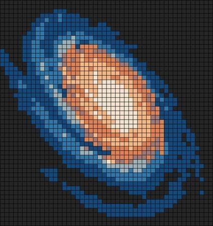 Space Knitting Pattern, 36x36 Pixel Art, Unique Pixel Art, Small Pixel Pattern, Sun And Moon Pixel Art, Tapestry Grid Patterns, Two Color Pixel Art, Space Alpha Pattern, Adventure Time Alpha Pattern