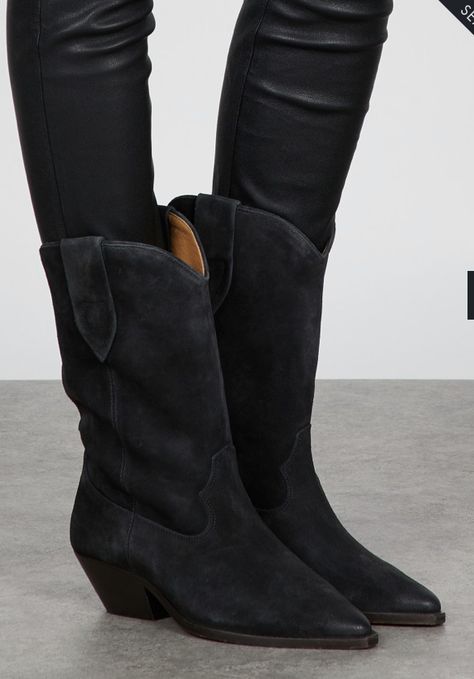 Isabel Marant Boots, Black Boots Outfit, Lake Style, Mode Ootd, Boots Outfit, Shoe Game, Western Boots, Isabel Marant, Fashion Boots