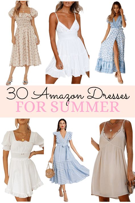 The perfect spring and summer dresses from Amazon! #amazonspringdress #amazonsummerdress #amazondress Amazon Sundress, Cute Amazon Dresses, Amazon Dresses Summer, Summer Dresses Amazon, Sundress Outfit Summer, Best Amazon Dresses, Amazon Spring Dresses, Amazon Summer Dresses, Dresses From Amazon