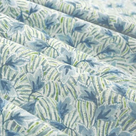 Parker marries geometry and nature with elegance and grace in this full-coverage design creating the Art Nouveau-inspired print with small-scale decorative leaves. Available to the interior design trade through www.fabricut.com. Ivory Curtains, Blue Green Gold, Decorative Leaves, Chair Pillow, Navy Fabric, Furniture Upholstery, Curtain Fabric, Drapery Fabric, Sofa Pillows