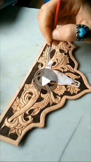 Leather Tooling Designs, Wood Burning Stencils, Leather Artist, Western Designs, Leather Designs, Leather Tooling Patterns, Tooling Patterns, Tooled Leather Purse, Just Keep Going