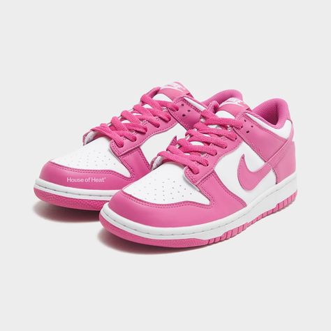 Nike Dunk Low “Active Fuchsia” Pink Shoes Outfit, Pink Dunks, Panda Shoes, Nike Kids Shoes, Dunks Outfit, Nike Shoes Women Fashion, Pink Jordans, Pink Nike Shoes, Vanellope Von Schweetz