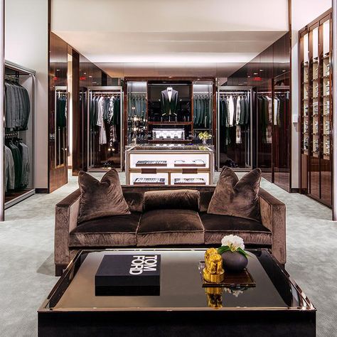 Tom Ford . Miami Design District Tom Ford Interior, Tom Ford Store, Design District Miami, Retail Interior Design, Luxury Closets Design, Boutique Interior Design, Store Interiors, Retail Store Design, Boutique Interior