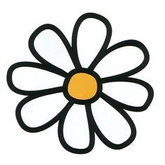 Margarita Cute Daisy Drawing, Margarita Flower, Daisy Doodle, Daisy Drawing, Margarita On The Rocks, Dessin Adorable, Cute Easy Drawings, Aesthetic Stickers, Daisy Flower