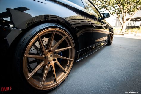 Murder Look of Customized Black BMW 4-Series Wearing Bronze Wheels Avant Garde Wheels, Bmw X5m, Bmw 428i, Black Bmw, Bronze Wheels, Bmw Design, Bmw Art, Bmw Wheels, Michelin Tires