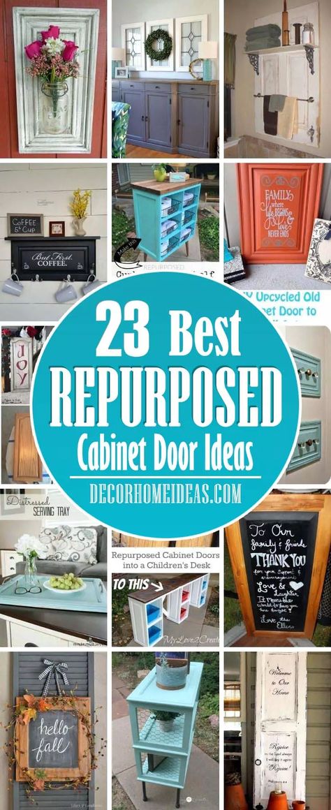 Cupboard Door Crafts, Glass Cabinet Doors Repurposed, Cabinet Doors Diy Projects, Cabinet Doors Repurposed Diy, Cabinet Door Crafts, Cabinet Door Makeover, Window Pane Decor, Cabinet Door Ideas, Upcycled Cabinet