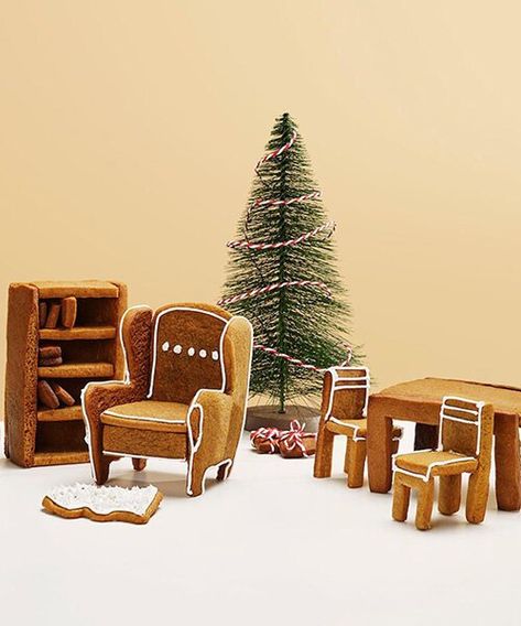 Gingerbread House Furniture, Gingerbread Furniture, Gingerbread House Interior, Ikea Gingerbread House, Creative Pie Crust, Ikea Instructions, Malm Bed Frame, Creative Pies, Gingerbread House Ideas