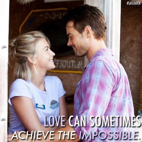 Julianne Hoogh and Josh Duhamel Safe Haven Julianne Hough Safe Haven, Julianne Hough Short Hair, Nicholas Sparks Movies, Nicholas Sparks Books, Meagan Good, Josh Duhamel, Julianne Hough, Nicholas Sparks, Safe Haven