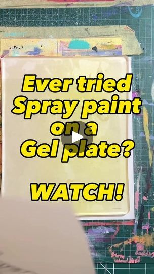 2.5K views · 72 reactions | Does spray paint on the gel plate work??? | Mark Wills Art Work | Atmosphere · Okay Gel Plate, Spray Paint, Art Work, Spray, Paint, Art