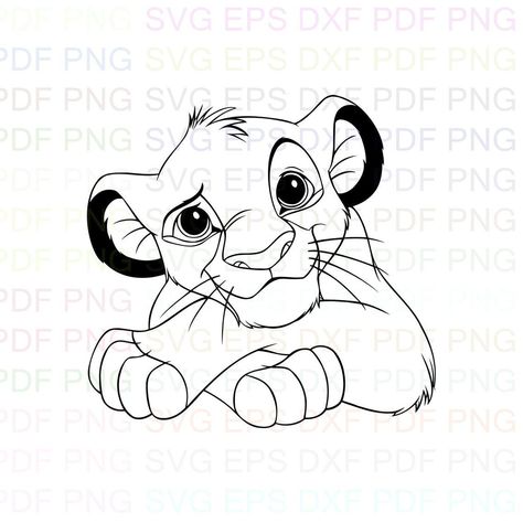 Simba The Lion King, Dark Disney Art, Stitch Silhouette, Stitch Outline, Lion King Tattoo, Lion Coloring Pages, Cave Drawings, Il Re Leone, Cartoon Character Tattoos