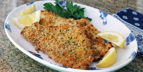 Panko Oven-Fried Triggerfish Oven Fried Fish, Haddock Recipes, Fish Fillet Recipe, Baked Fish Fillet, Fish Recipes Baked, Fried Fish Recipes, Fish Recipe, Baked Fish, Fish Fillet