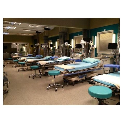 Emergency Room ❤ liked on Polyvore featuring hospital Greys Anatomy Hospital, Grey's Anatomy Doctors, Early Grey, Jo Wilson, Hospital Interior, Hospital Room, Blue Room, Memorial Hospital, Gray Aesthetic