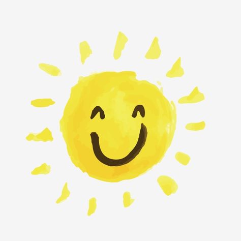 Smile Illustration, Sun Vector, Cartoon Sun, Smiling Sun, Sunflowers Background, Cute Smiley Face, Good Day Sunshine, Ad Of The World, Happy Sun