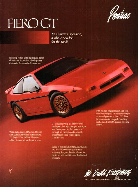 https://flic.kr/p/2h7JsBn | 1988 Pontiac Fiero GT Coupe USA Original Magazine Advertisement Fiero Gt, Pontiac Fiero Gt, Retro Pics, Car Advertisement, Truck Advertising, Totally 80s, Pontiac Fiero, Automobile Advertising, Car Brochure