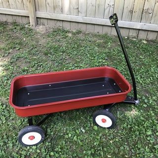 Red Flyer Wagon, Radio Flyer Wagon, Wagon Planter, Metal Wagon, Kids Wagon, Radio Flyer Wagons, Old Radio, Painted Beds, Toy Wagon