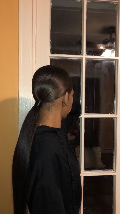 Ideas For Hairstyles, Slick Ponytail, Slicked Back Ponytail, Weave Ponytail Hairstyles, Twisted Hair, Sleek Ponytail Hairstyles, Black Ponytail Hairstyles, Slick Back, A Pony