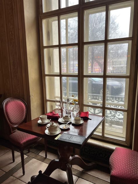 Aesthetic Room Window, Table By The Window, Window Restaurant, Table Aesthetic, Window Table, Restaurant Table, Room Window, Restaurant Tables, Cafe Tables