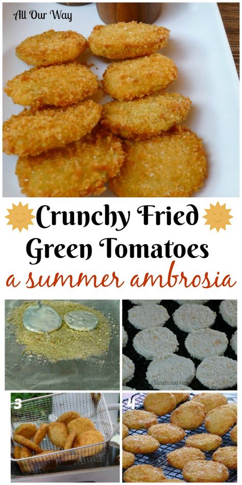 Fried Green Tomatoes With Panko Crumbs, Panko Fried Green Tomatoes, Deep Fried Green Tomatoes, Friend Green Tomatoes Recipe, Breaded Tomatoes, Fried Green Tomatoes Recipe Easy, Fried Green Tomatoes Recipe, Green Tomato Recipes, Dip Easy