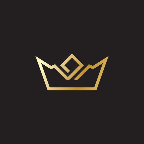 plantilla de diseño de logotipo de concepto de corona Gentleman Tattoo, Ace Logo, Game Icon Design, Logo Design Set, Hollow Art, Logo Letters, Iphone Wallpaper Kawaii, Logo Making, Crown Logo