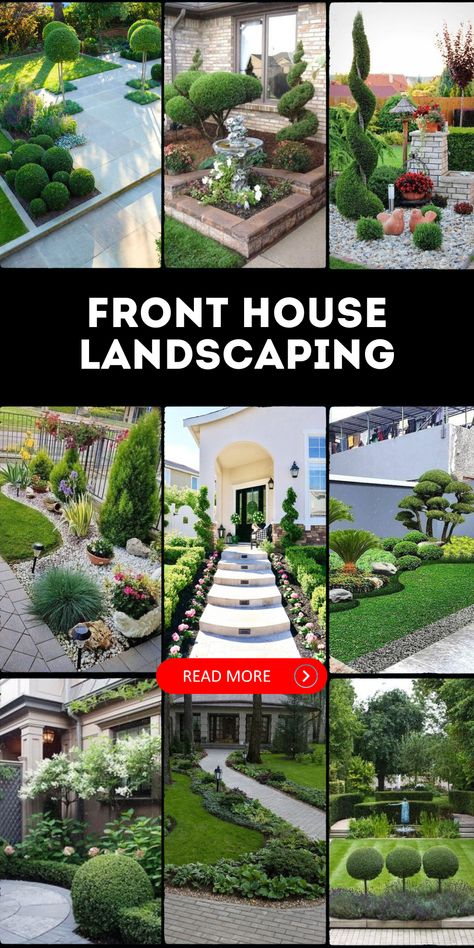 Elevate Your Home's Appeal with Low-Maintenance and Modern Front House Landscaping Ideas | Expert Insights USA Modern Front House, House Landscaping Ideas, French Country Landscaping, Front Yard Walkway, Modern Front Yard Landscaping Ideas, Modern Front Yard Landscaping, Courtyard Landscaping, Modern Front Yard, Front Courtyard