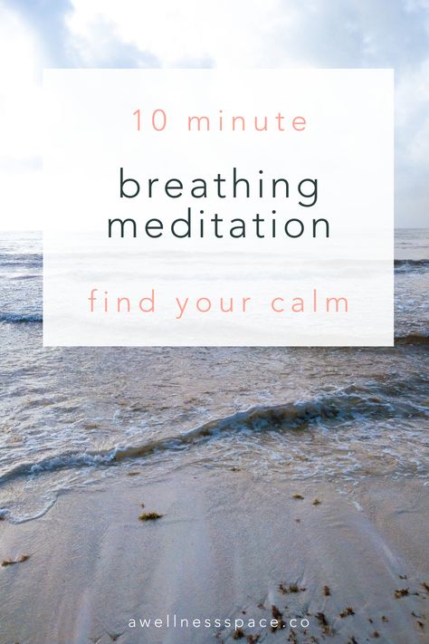 Use this Guided Breathing Meditation to calm down after a long day, stressful situation, or before bed. Listen to ocean sounds, relaxing music during your calming meditation.   Follow the breathing cues in the video; inhale for 6 seconds, exhale for 8 seconds. By lengthening the exhale, this activates the parasympathetic nervous system, slowing down the heart rate and bring you to a state of CALM. #breathingmeditation #relaxingmeditation #howtomeditate #guidedmeditation Guided Breathing Meditation, Sinus Congestion Relief, Calming Meditation, Meditation Inspiration, Wellness Space, Meditation Tips, Meditation Youtube, Congestion Relief, How To Meditate