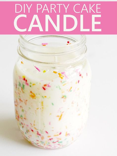 Diy Birthday Cake Candle, Birthday Cake Candles Diy, Cake Candles Diy, Diy Ideas Videos, Sprinkles Candle, Candle Scents Recipes, Cake Scented Candles, Peppermint Candles, Diy Sprinkles