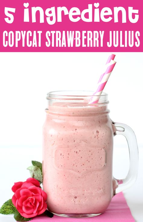 Strawberry Orange Julius Recipe, Strawberry Julius Recipe Original, Orange Julius Recipes, Strawberry Banana Orange Julius Recipe, Orange Julius Triple Berry Smoothie Recipe, Strawberry Drink Ideas, Strawberry Banana Julius Recipe, Strawberry Julius Recipe, Orange Julius Smoothie Recipe