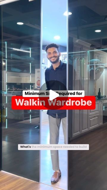 Sourabh Jain | Design Educator on Instagram: "“SAVE” this for your Walk-in Wardrobe ☑️

좁 Single Side Wardrobe: Minimum 7 feet by 5 feet.

📐 L-Shaped Wardrobe: Also starts at 7 feet by 5 feet.

🚪 Parallel Wardrobes: Add 2 feet on each side for the wardrobes, plus a 3-foot walkway in between. Total at least 7 feet by 7 feet.

[ walk-in wardrobe, wardrobe design, interior design, home interiors, HoumeIndia ]" 7 Feet Wardrobe Design, Wardrobe Design Interior, L Shaped Wardrobe, L Shape Wardrobe Design, Wardrobe India, L Shape Wardrobe, Wardrobe Inside Design, Walking Closet, Wardrobe Interior Design