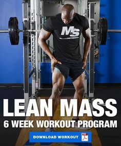 The most common goal in the gym is to build lean muscle. Give this 6 week workout program to build lean muscle a try and absolutely crush that goal! #workout #lean #muscle #mass #gym #routine #fitness Lean Muscle Workout, Lean Body Workouts, Muscle Mass Workout, Lean Workout, 6 Week Workout, Week Workout, Muscle Building Workouts, Weight Training Workouts, Workout Program