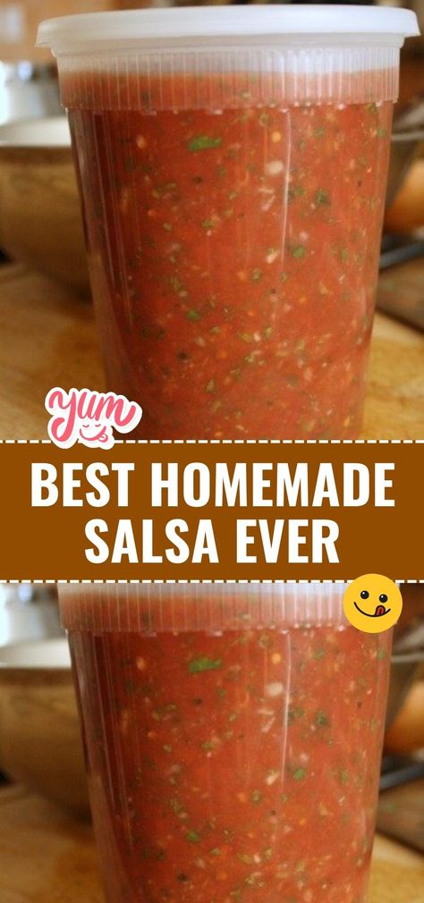 Savor the bold and zesty flavors of the BEST HOMEMADE SALSA EVER. This homemade salsa recipe is a perfect accompaniment for your favorite chips or Mexican dishes. #HomemadeSalsa #SalsaRecipe #ZestyFlavors Recetas Salvadorenas, Easy Homemade Salsa, Recetas Puertorriqueñas, Salsa Guacamole, Homemade Salsa Recipe, Salsa Recipes, Salsa Dip, Homemade Salsa, Chips And Salsa