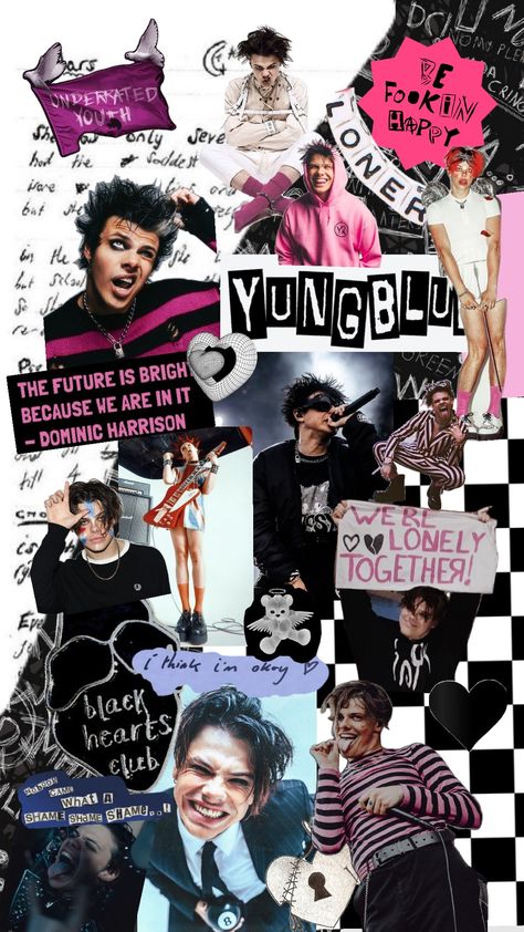 Yungblud Collage, Dominic Harrison, Fav Person, Collage Book, Young Blood, Cool Backgrounds, Picture Collection, 4 Life, Phone Wallpapers