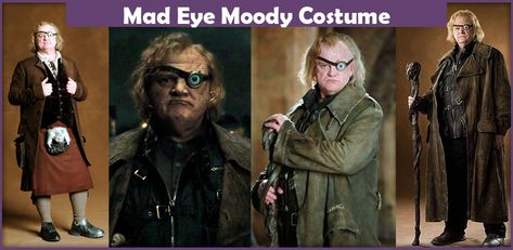 The best guide on making a Mad Eye Moody costume from Harry Potter. Here you will find a list of everything you will need to make an accurate costume. Mad Eye Moody Costume, Harry Potter Disney World, Harry Potter Park, Mad Eye Moody, Alastor Moody, Hogwarts Halloween, Harry Potter Disney, Harry Potter Cosplay, Bellatrix Lestrange