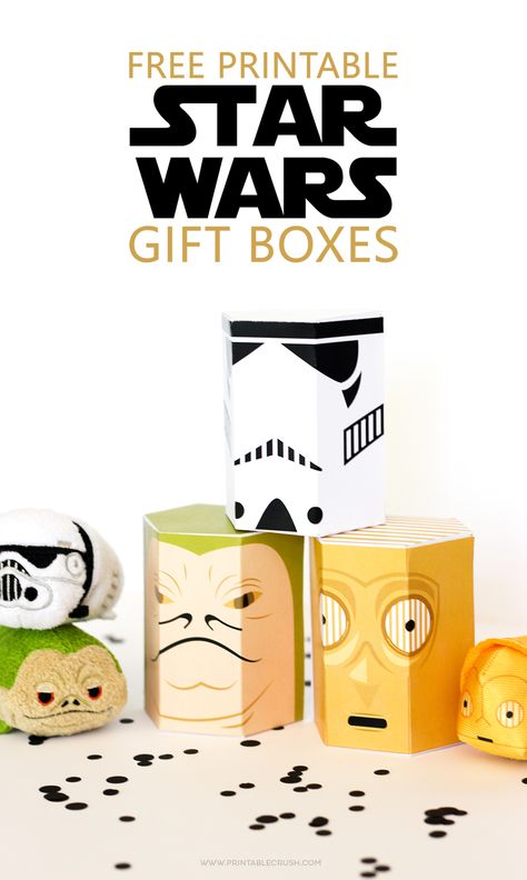 These FREE Star Wars Printable Gift Boxes are perfect for the Star Wars fan in your life. You can fill them with treats, presents or cute Tsum Tsums! Star Wars Gift Box, Easy Gift Wrapping Ideas, Star Wars Printables, Easy Gift Wrapping, Star Wars Crafts, Diy Star, Printable Star, Star Wars Diy, Star Wars Birthday Party