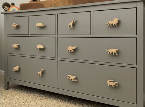 The Best IKEA Nursery Ideas For A Gorgeous Baby Room - Minnesota Momma Nursery Drawer, Dinosaur Room Decor, Ikea Desk Hack, Dinosaur Bedroom, Dinosaur Room, Nursery Room Design, Toddler Boys Room, Baby Room Inspiration, Baby Boy Room Nursery