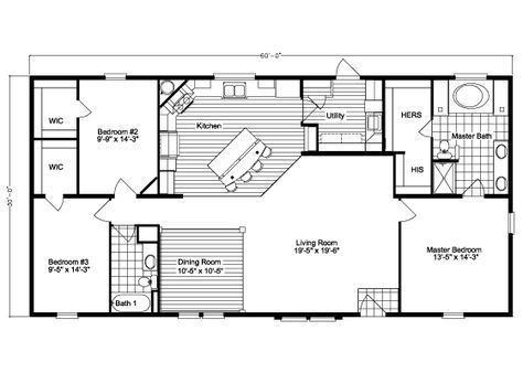 Image result for 60 x 30 floor plans Metal Buildings With Living Quarters, Modular Floor Plans, Metal Shop Building, Plan Garage, Palm Harbor Homes, Modular Home Floor Plans, Barndominium Plans, Barn Living, Pole Barn House Plans