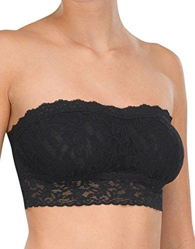 Hanky Panky Womens Signature Lace Lined Bandeau 487102 Black Bra XS -- Click on the image for additional details.(This is an Amazon affiliate link) Lace Tube Top, Lace Bandeau Bra, Cuffed Top, Never Say Never, Lace Bandeau, Bandeau Bra, Bandeaus, Bustiers, Strapless Bra